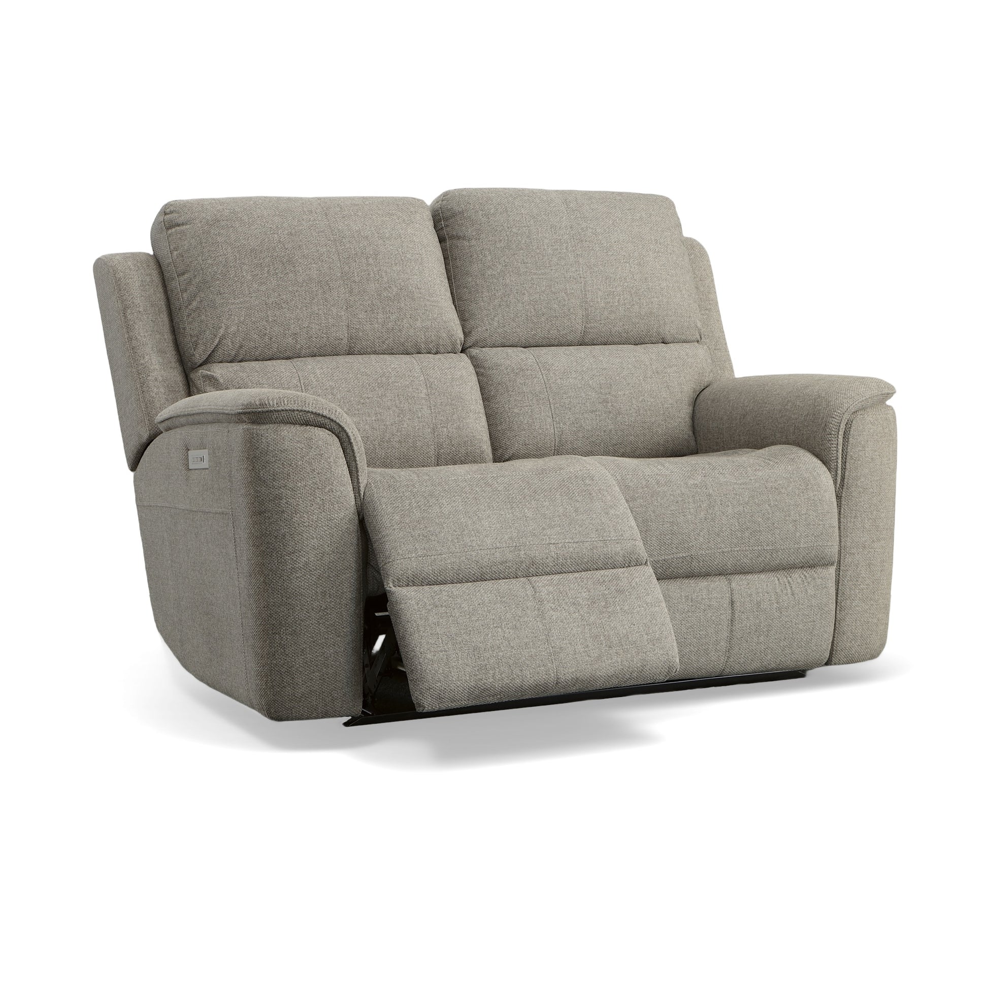 Flexsteel Henry Power Reclining Loveseat with Power Headrests & Lumbar