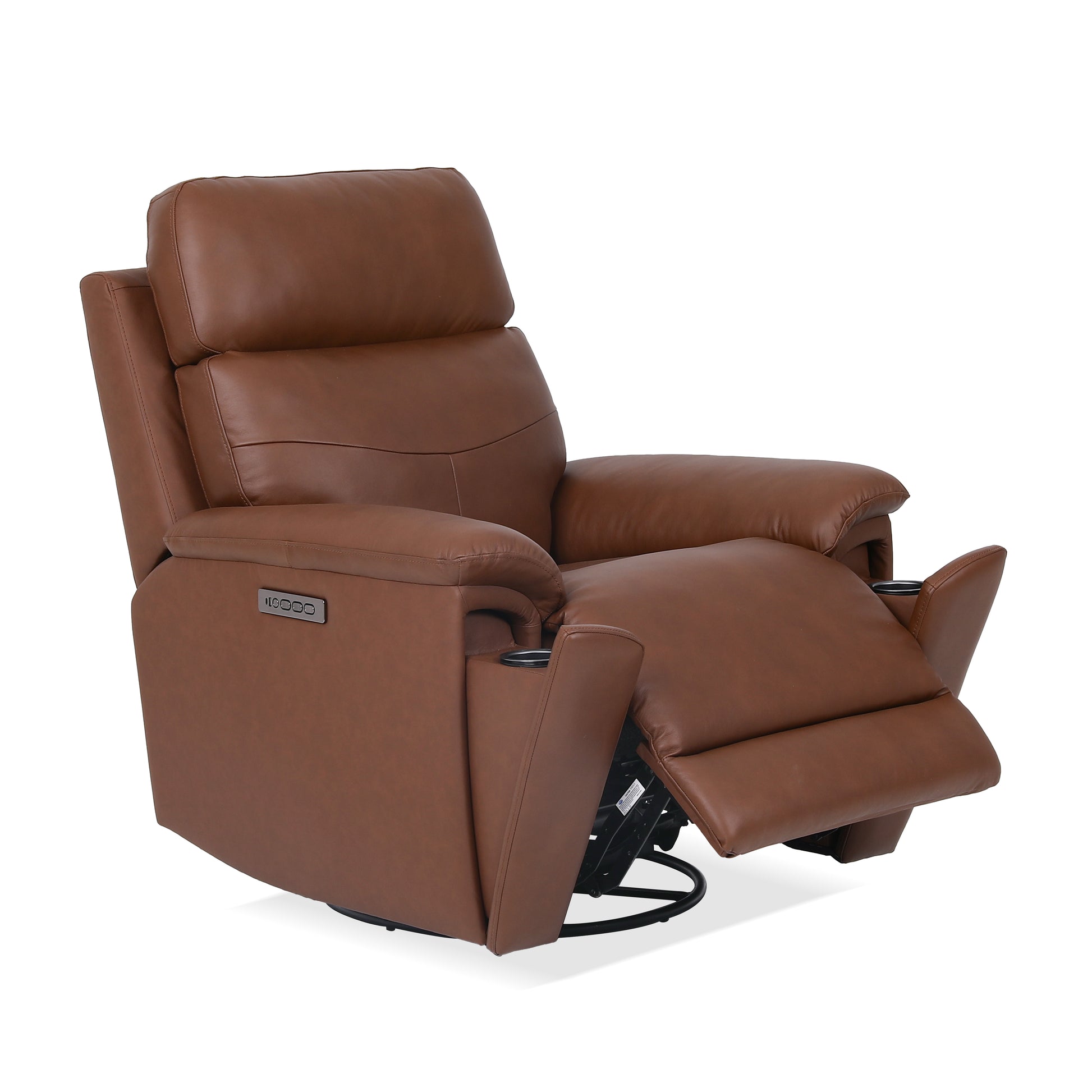 Flexsteel Refined Perfect Match Power Swivel Gliding Recliner with Power Headrest & Lumbar