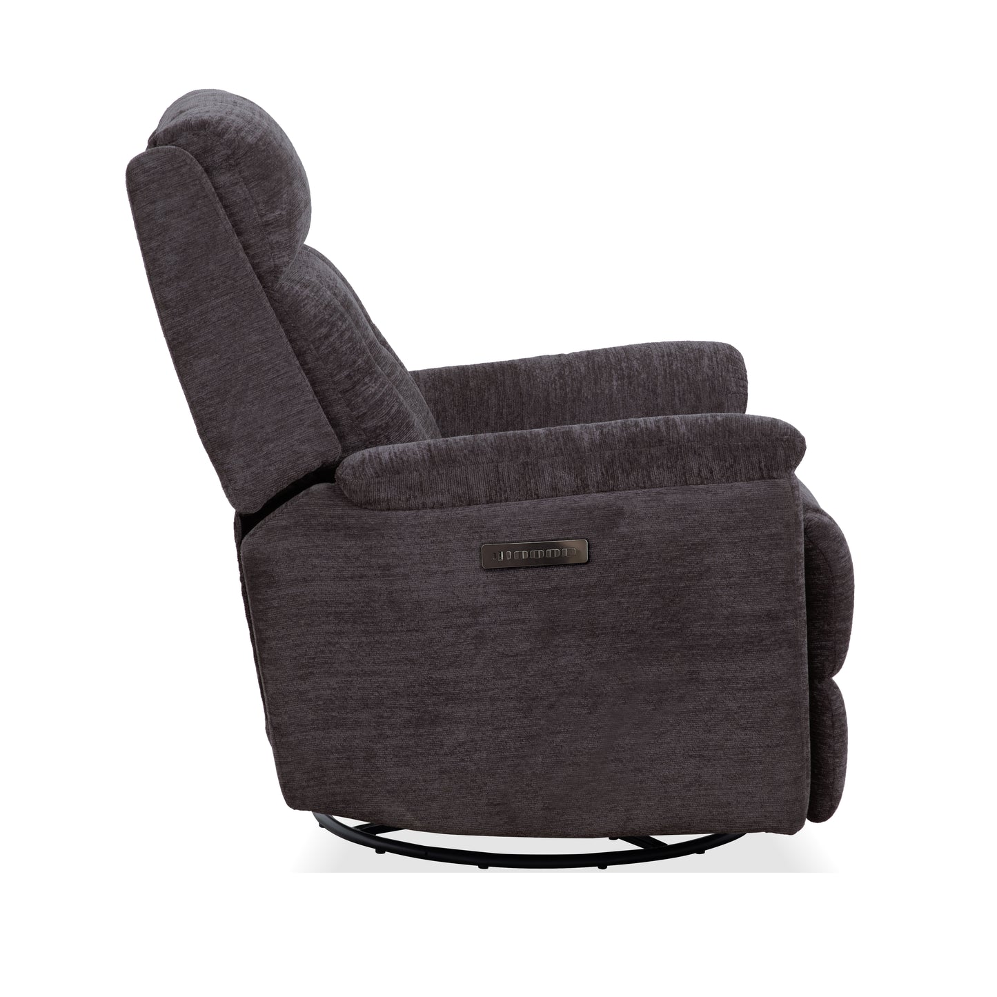 Flexsteel Sophisticated Power Swivel Gliding Recliner with Power Headrest & Lumbar