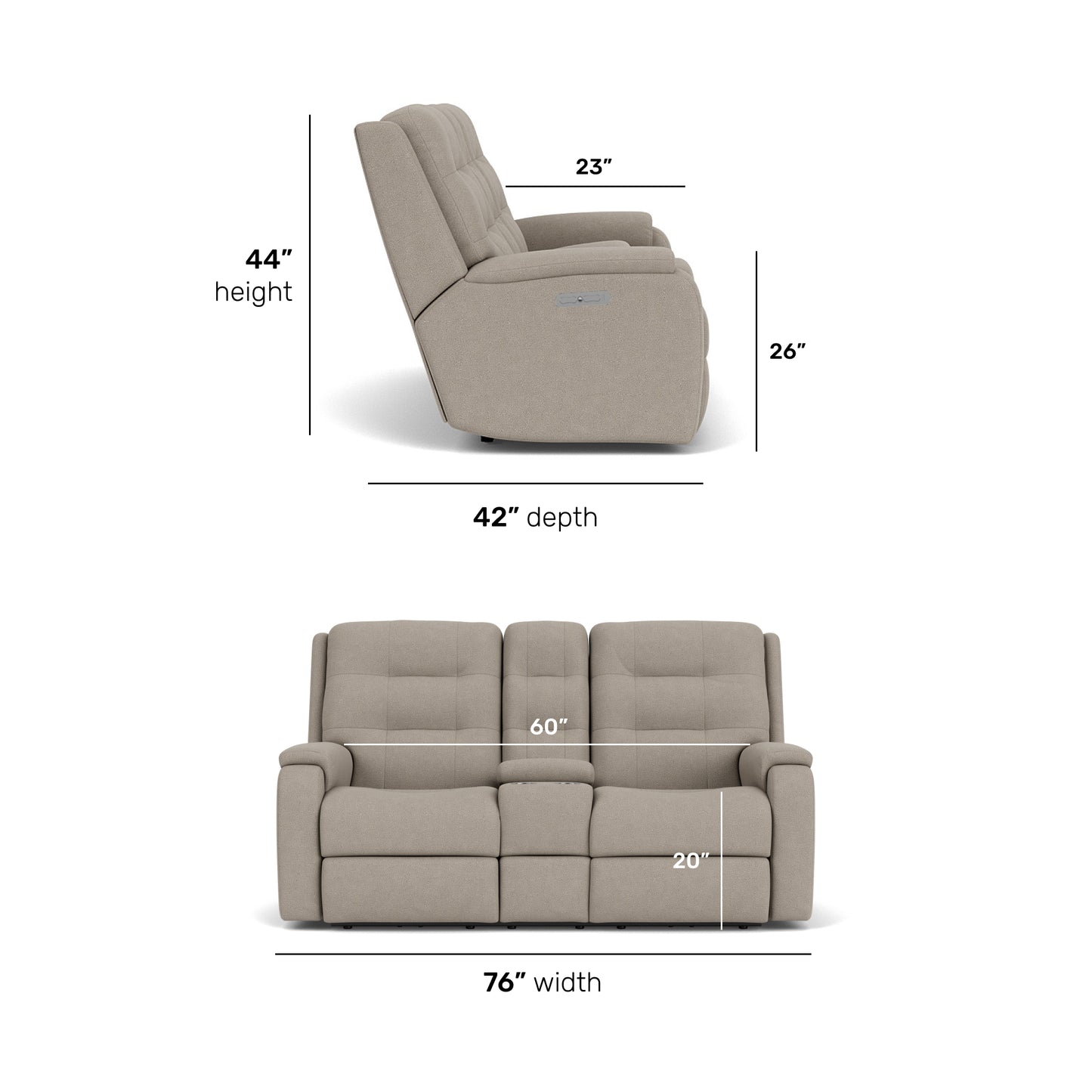 Flexsteel Arlo Reclining Loveseat with Console
