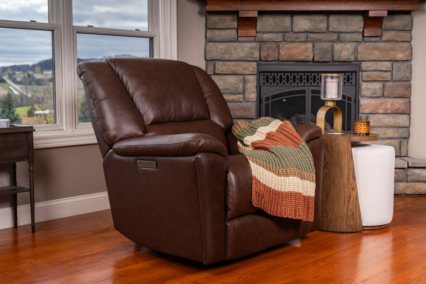 Flexsteel Plush Perfect Match Power Gliding Recliner with Power Headrest & Lumbar
