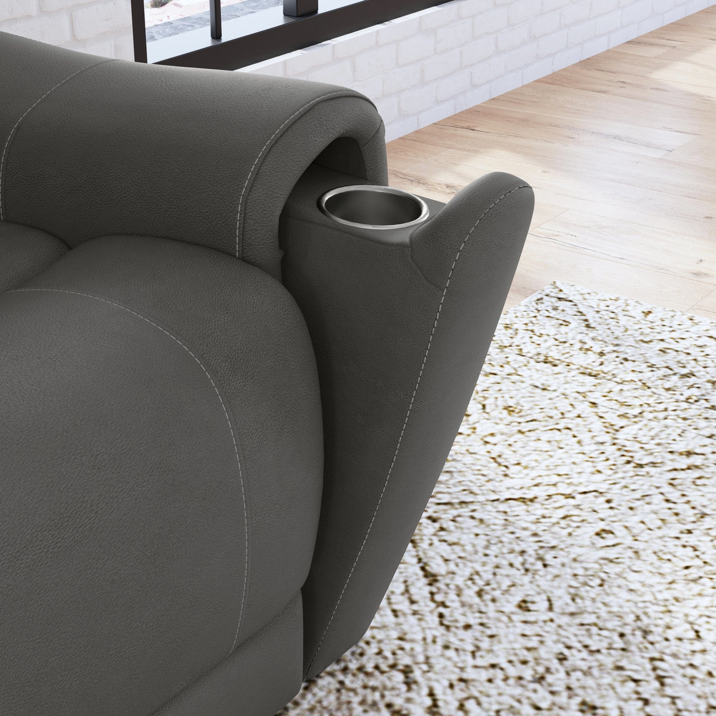 Flexsteel Carter Power Reclining Sofa with Console & Power Headrests & Lumbar