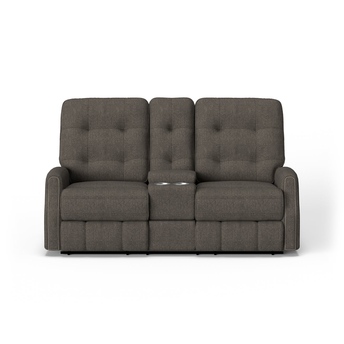 Flexsteel Devon Power Reclining Loveseat with Console & Power Headrests