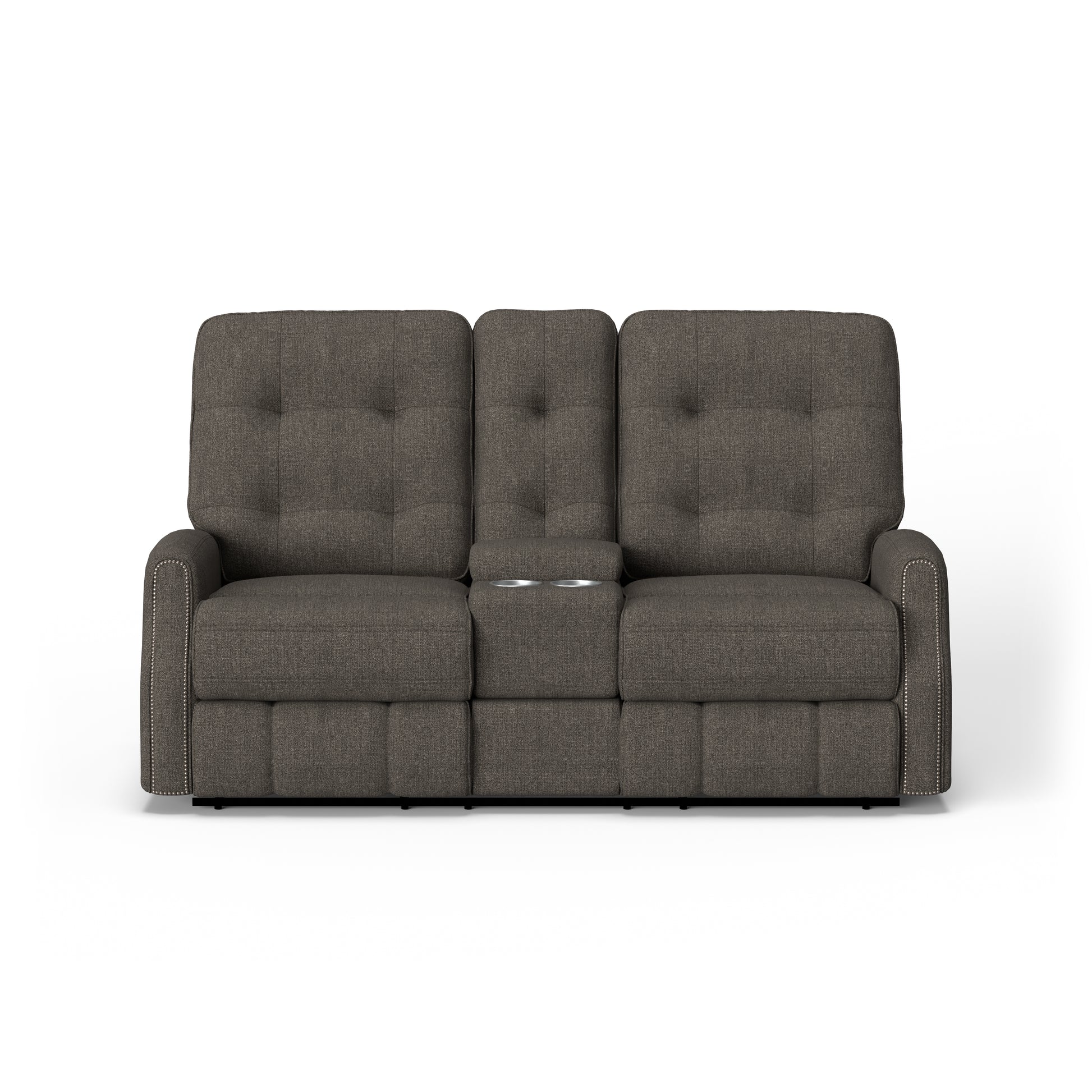 Flexsteel Devon Power Reclining Loveseat with Console & Power Headrests