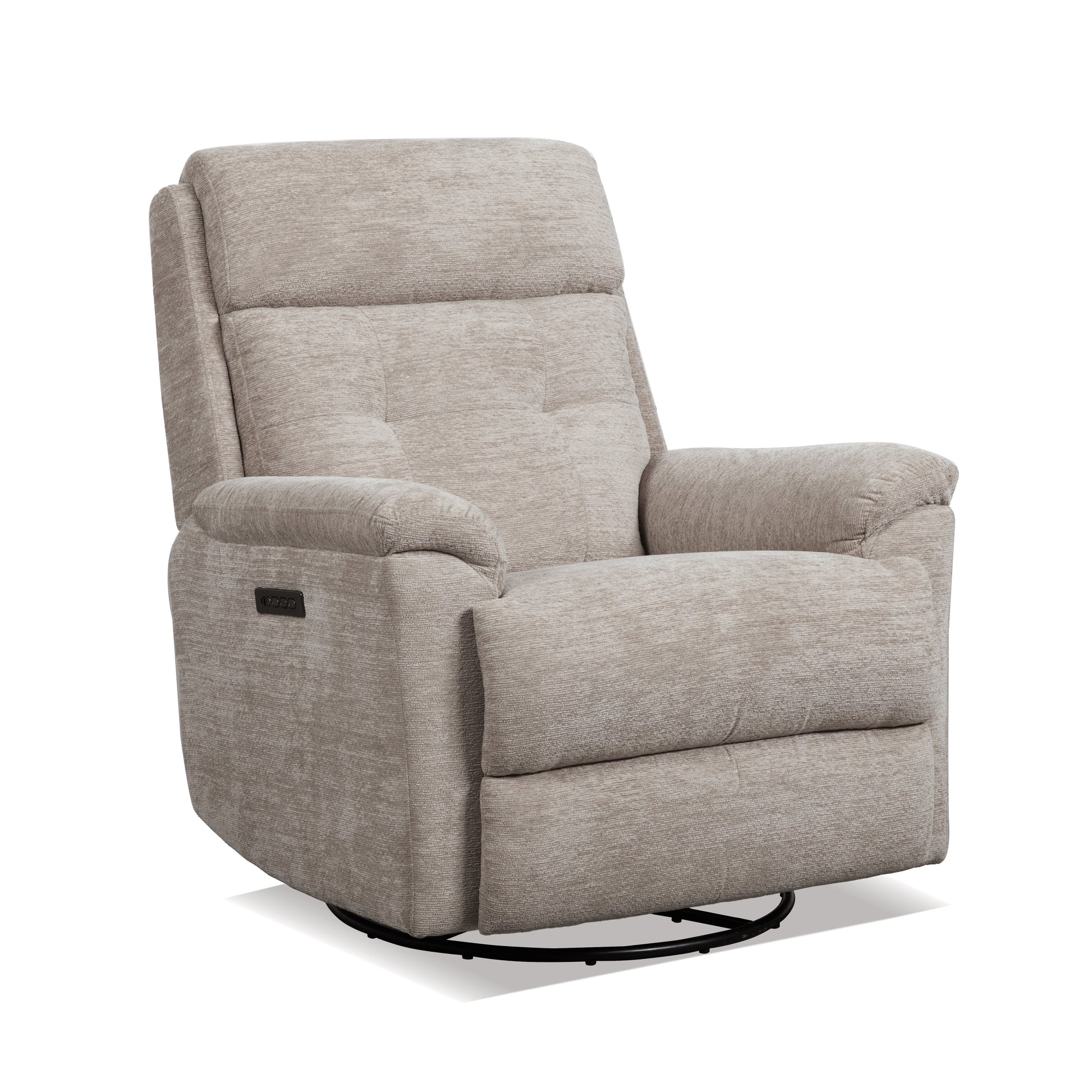 Flexsteel Sophisticated Perfect Match Power Swivel Gliding Recliner with Power Headrest & Lumbar