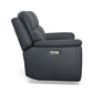 Flexsteel Sawyer Leather Power Reclining Loveseat w/ Pwr Headrests, Lumbar