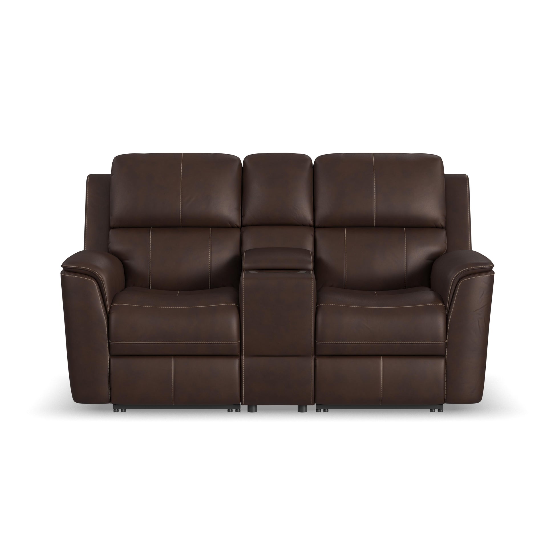 Flexsteel Henry Power Reclining Loveseat with Console & Power Headrests & Lumbar