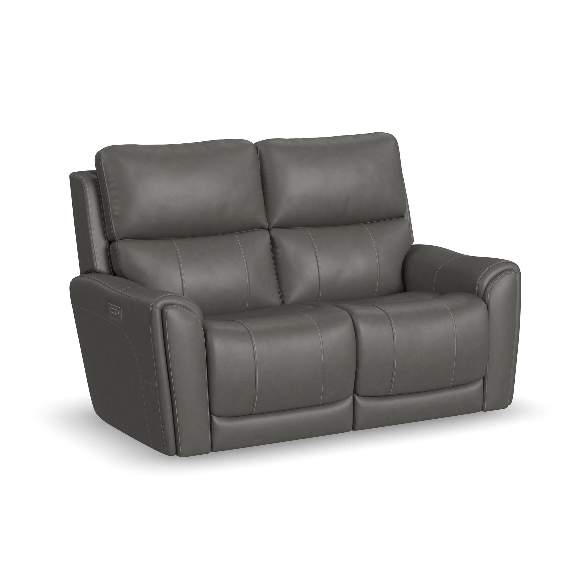 Flexsteel Carter Power Reclining Loveseat with Power Headrests & Lumbar