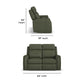 Flexsteel Felix Leather Power Reclining Loveseat with Power Headrest, Lumbar, Heat & Massage