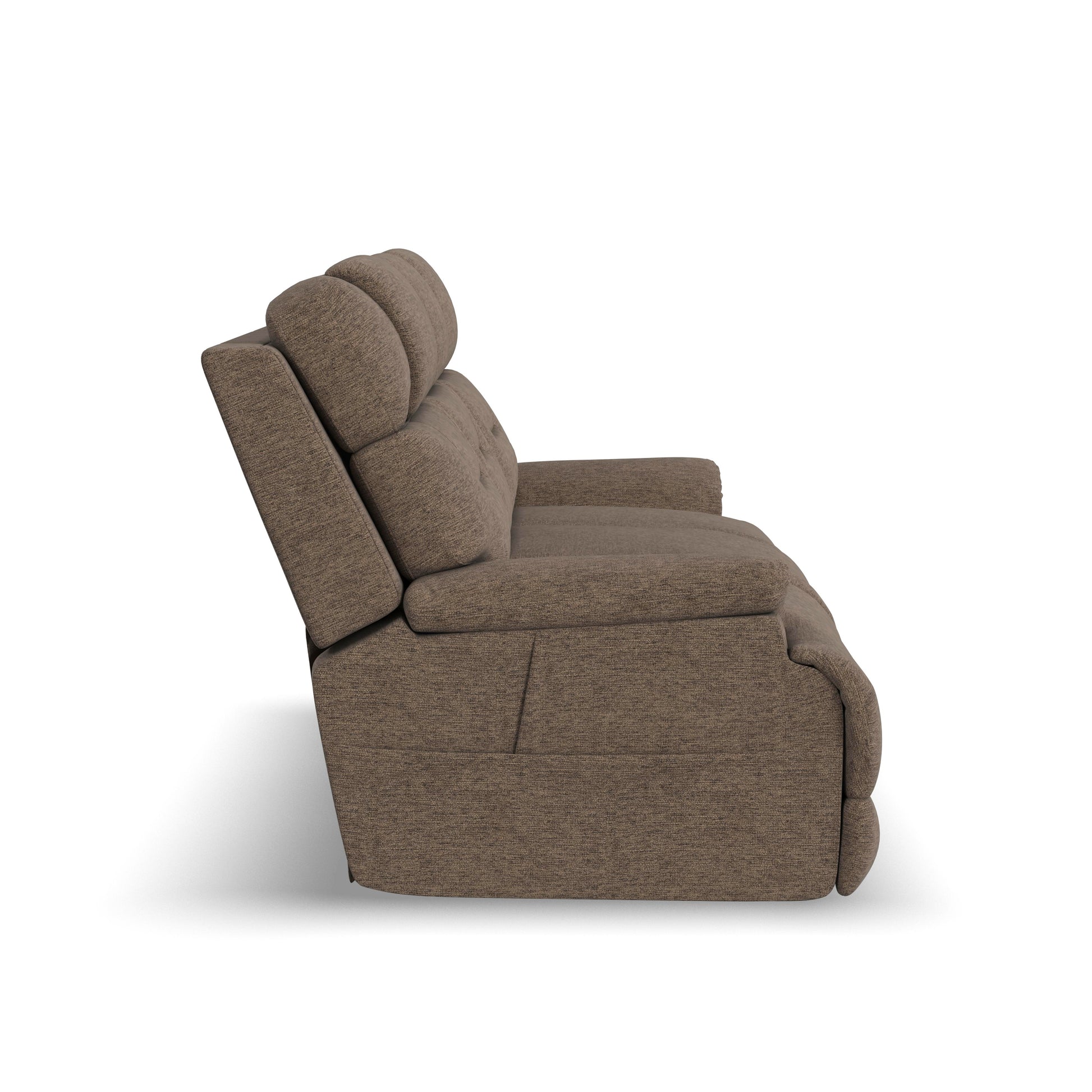 Flexsteel Zecliner Zofa Power Reclining Sofa with Console, Power Headrest, Lumbar, Heat & Massage