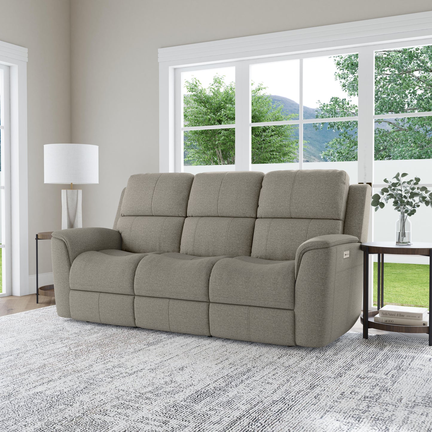Flexsteel Henry Power Reclining Sofa with Power Headrests & Lumbar