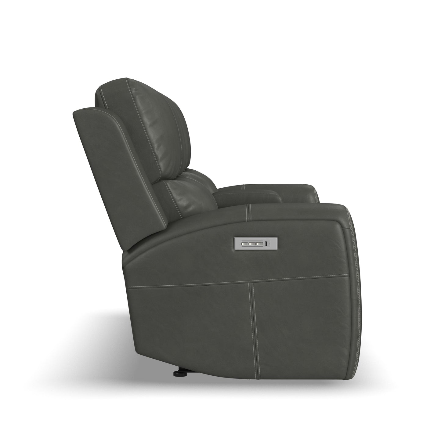 Flexsteel Linden Power Reclining Loveseat with Console & Power Headrests & Lumbar