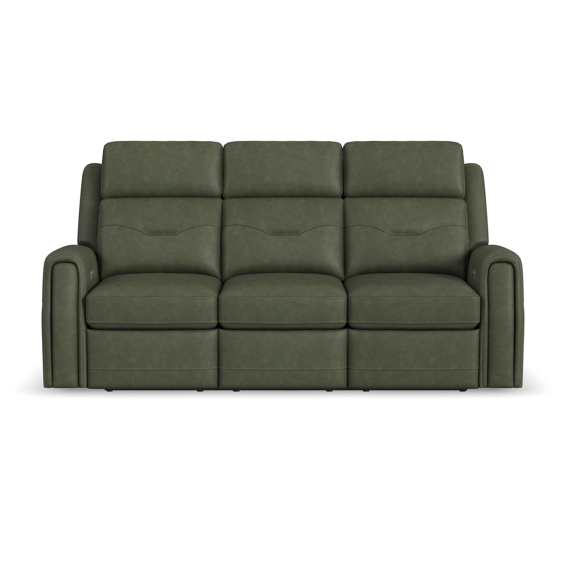 Flexsteel Felix Power Reclining Sofa with Power Headrest, Lumbar, Heat & Massage