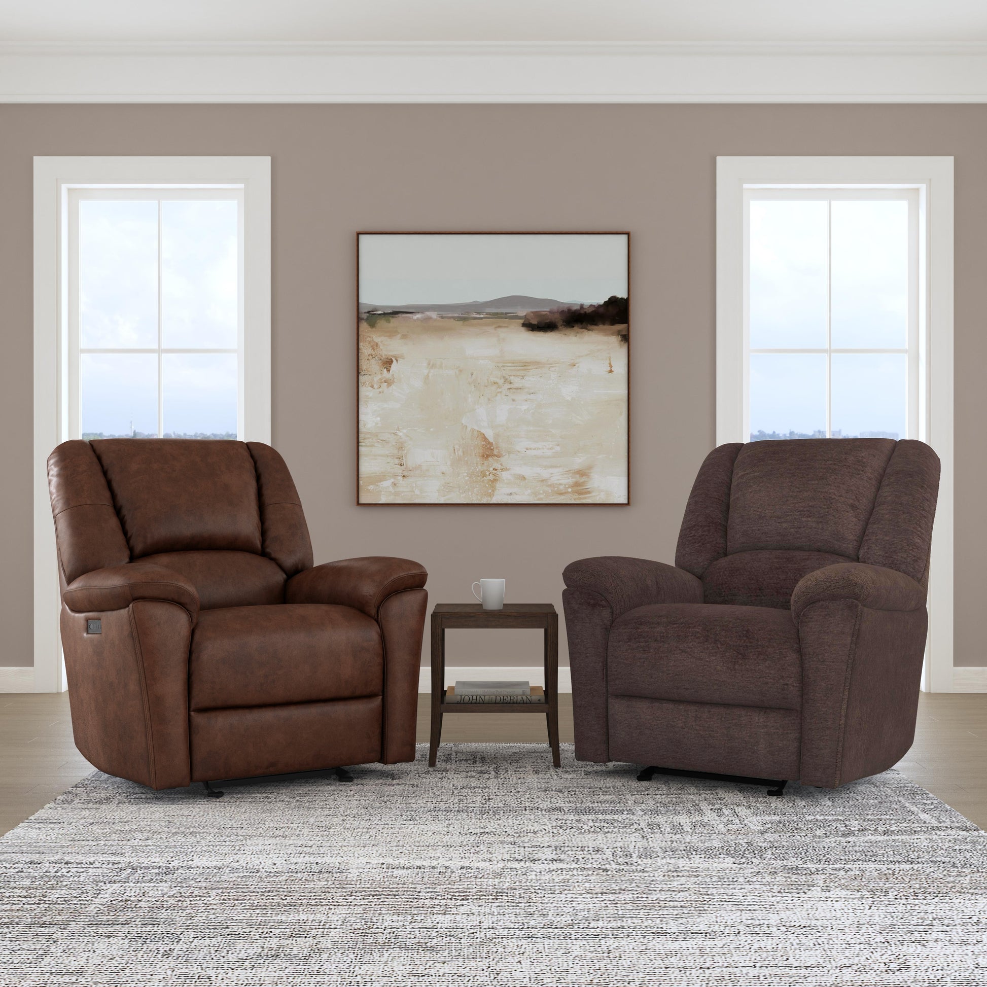 Flexsteel Plush Perfect Match Power Gliding Recliner with Power Headrest & Lumbar