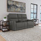 Flexsteel Carter Power Reclining Loveseat with Console & Power Headrests & Lumbar