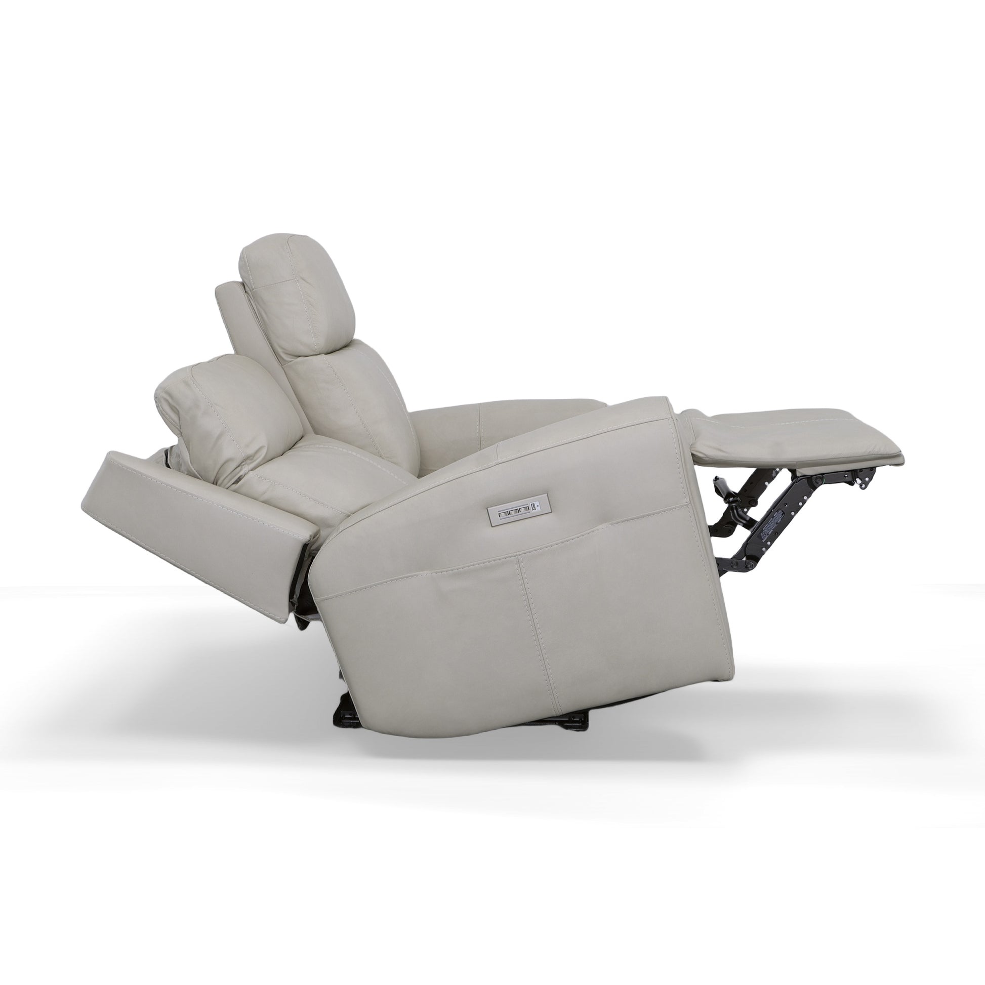 Flexsteel Barnett Power Reclining Loveseat with Power Headrests & Lumbar