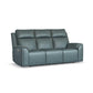 Flexsteel Vernon Power Reclining Sofa with Console, Power Headrest, Lumbar, Heat & Massage