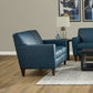 Digby Leather Loveseat - Worn Blue