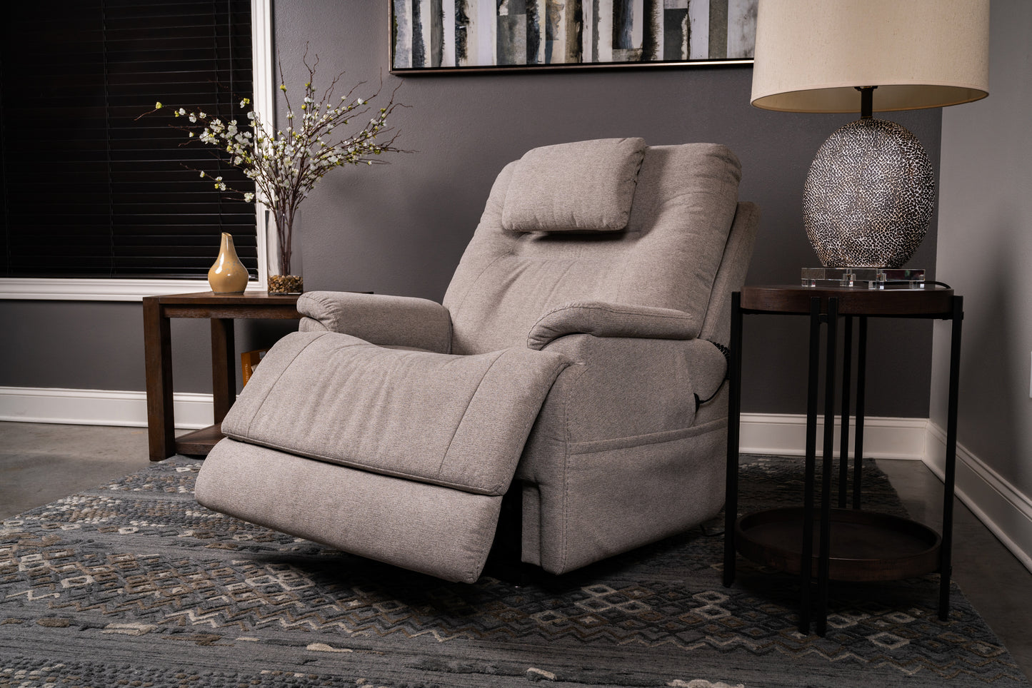 Flexsteel Zecliner Model 2+ Power Lift Sleep Recliner with Power Headrest, Lumbar, Heat & Massage