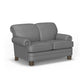 Bay Bridge Leather Loveseat - Light Grey