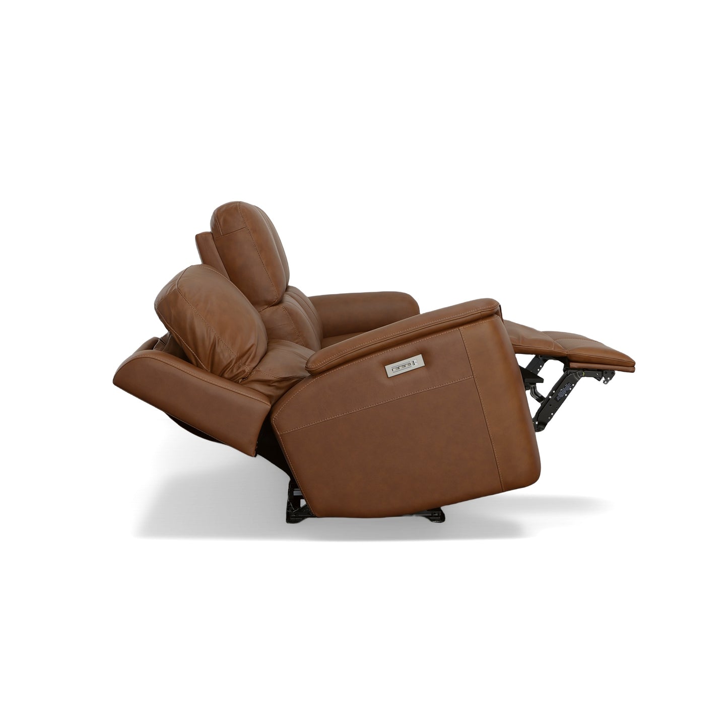 Flexsteel Henry Leather Power Reclining Sofa with Power Headrests & Lumbar