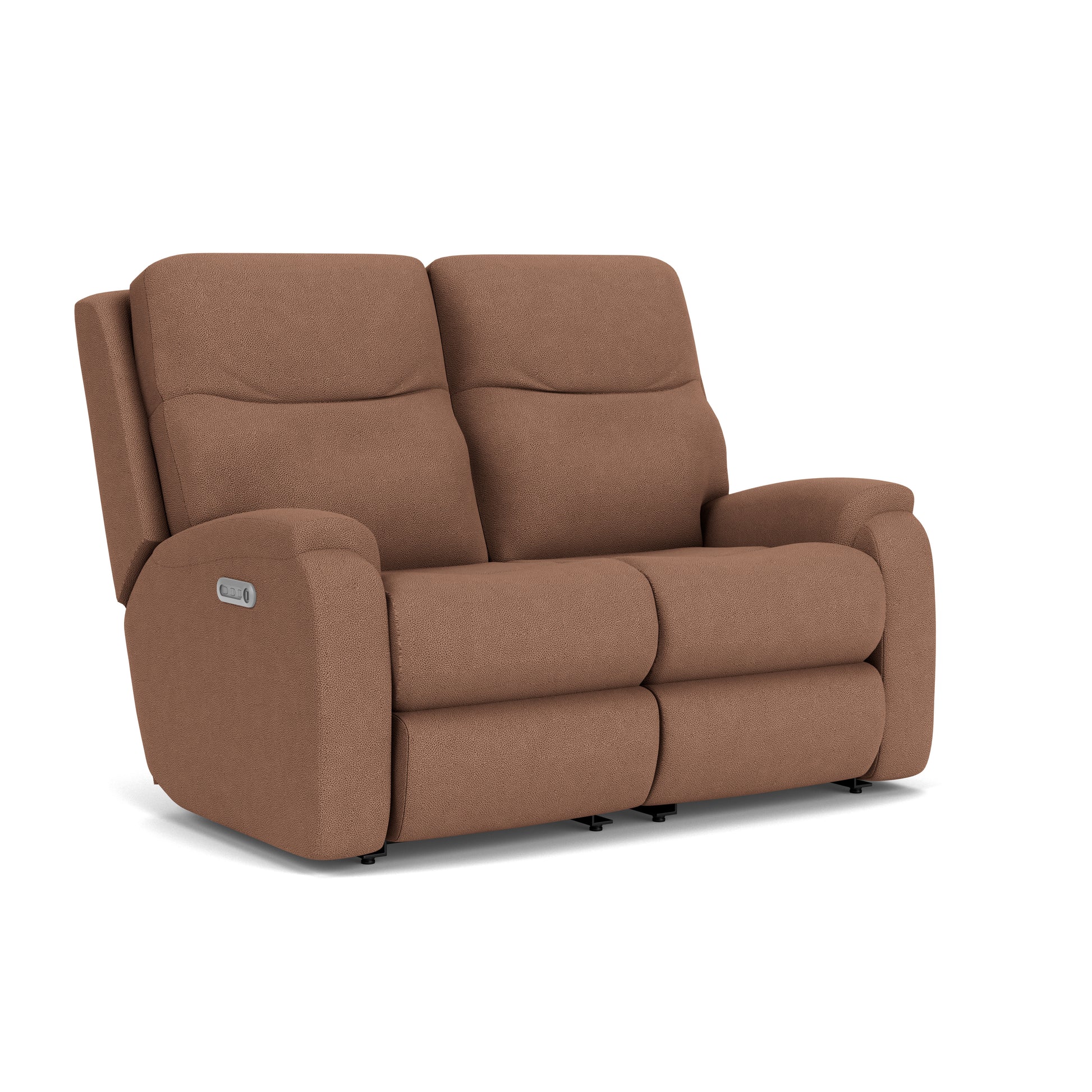 Flexsteel Penn Power Reclining Loveseat with Power Headrests & Lumbar