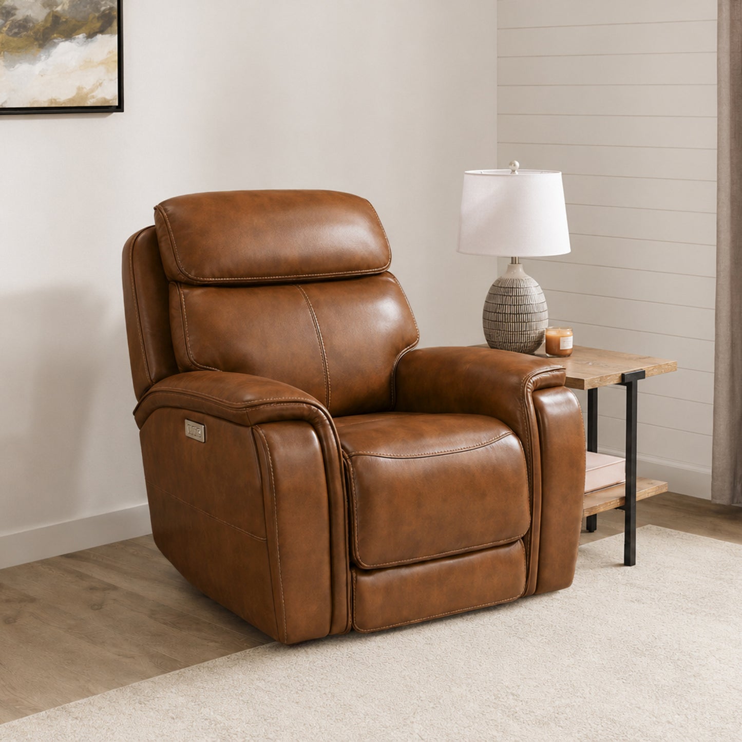 Flexsteel Walker Power Gliding Recliner w/ Power Headrest & Lumbar