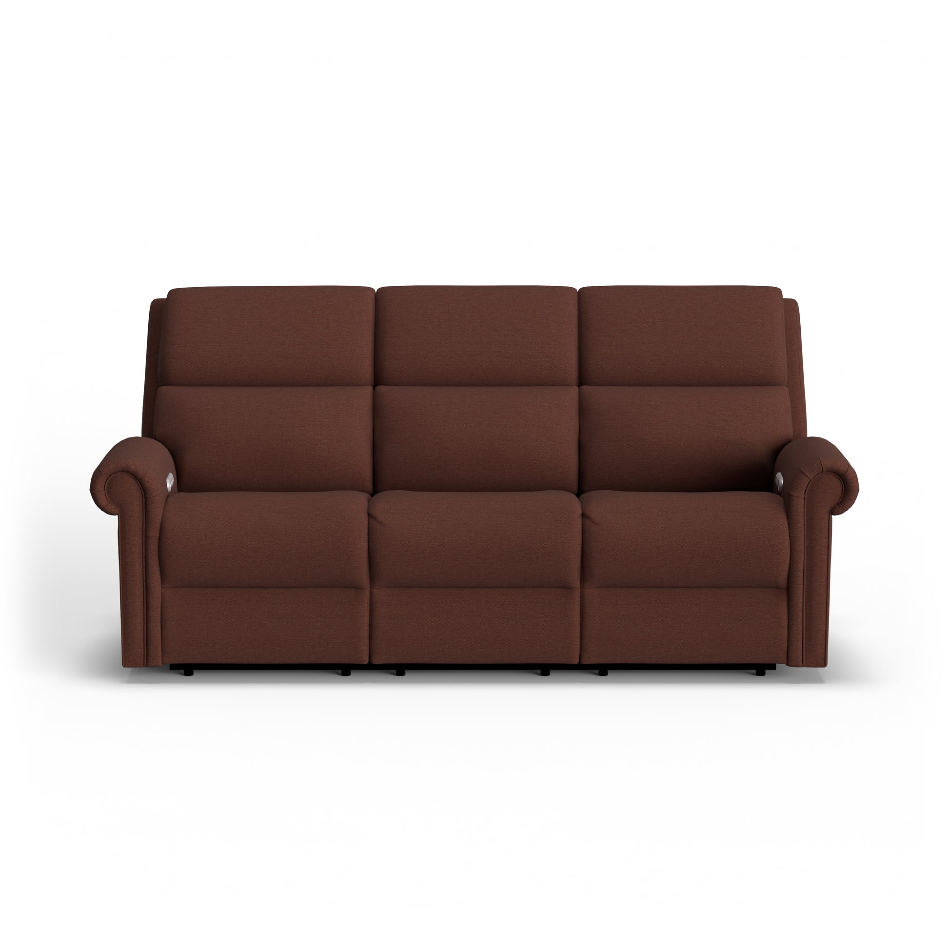 Flexsteel Bernard Power Reclining Sofa with Console, Power Headrest, & Lumbar