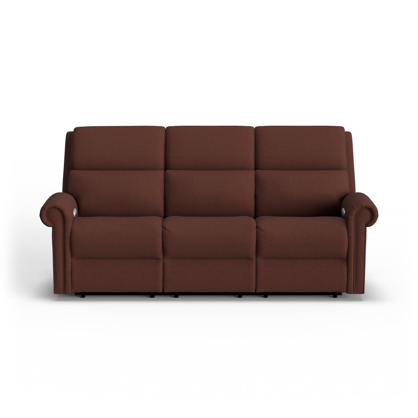 Flexsteel Bernard Power Reclining Sofa with Console, Power Headrest, & Lumbar