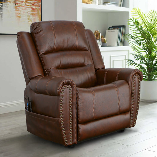 Flexsteel Oscar Power Lift Recliner with Right-Hand Control & Power Headrest