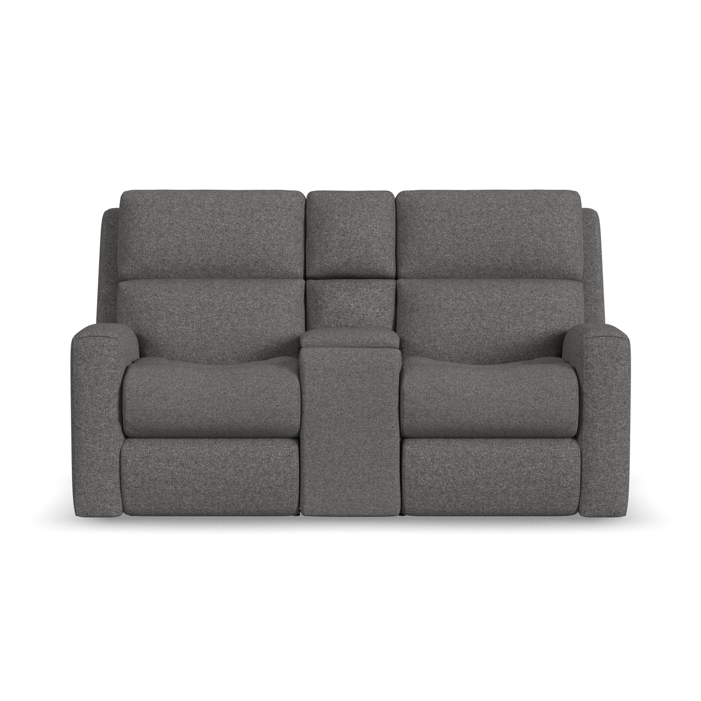 Flexsteel Score Power Reclining Loveseat with Console & Power Headrests & Lumbar