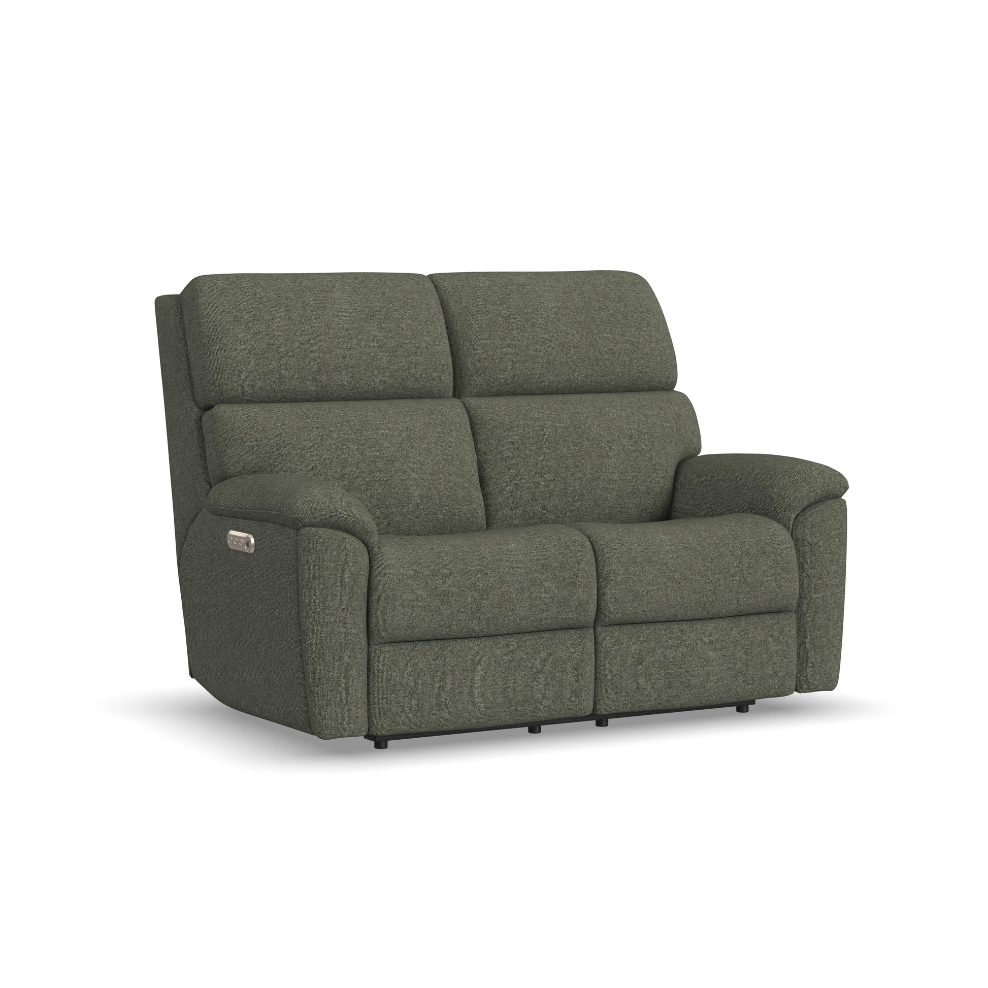 Flexsteel Porter Power Reclining Loveseat with Power Headrest & Lumbar