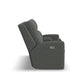 Flexsteel Score Power Reclining Loveseat with Console, Power Headrests & Lumbar