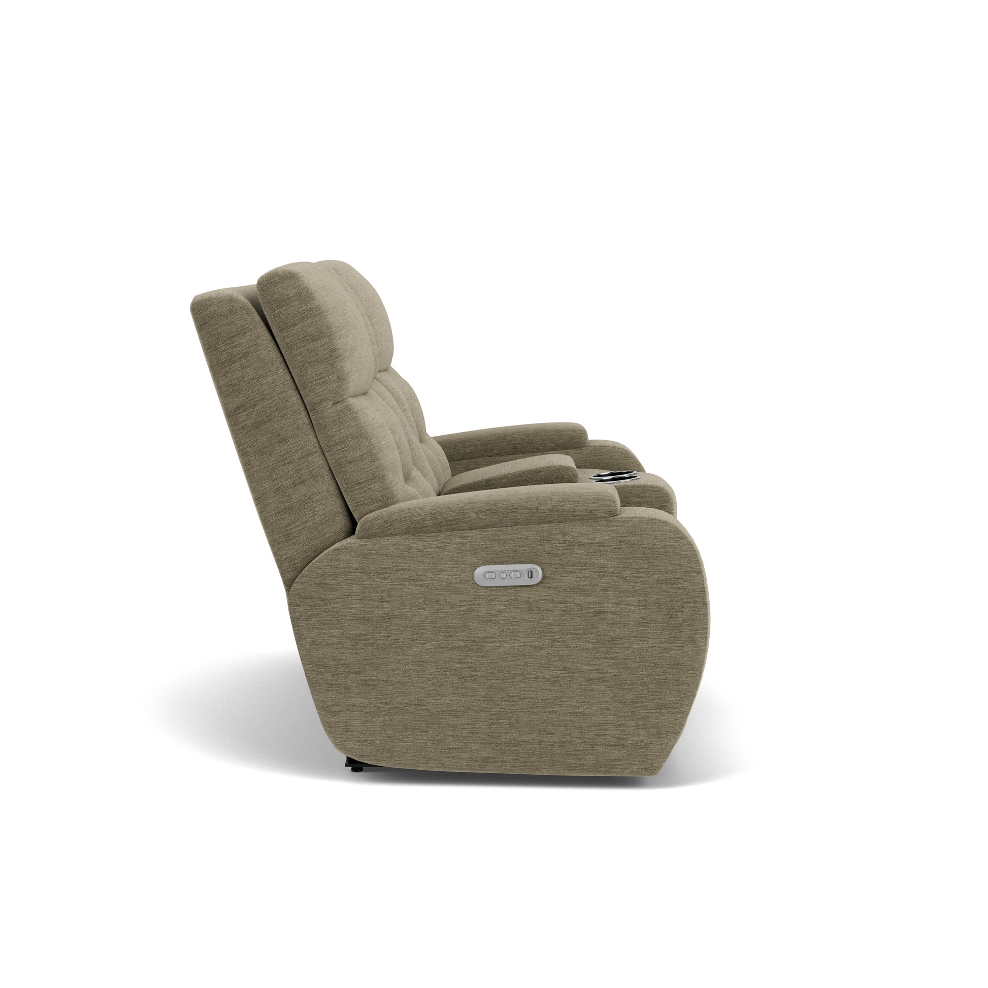 Flexsteel Strait Power Recliner with Power Headrest & Lumbar