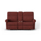 Flexsteel Davis Power Reclining Loveseat with Console & Power Headrests