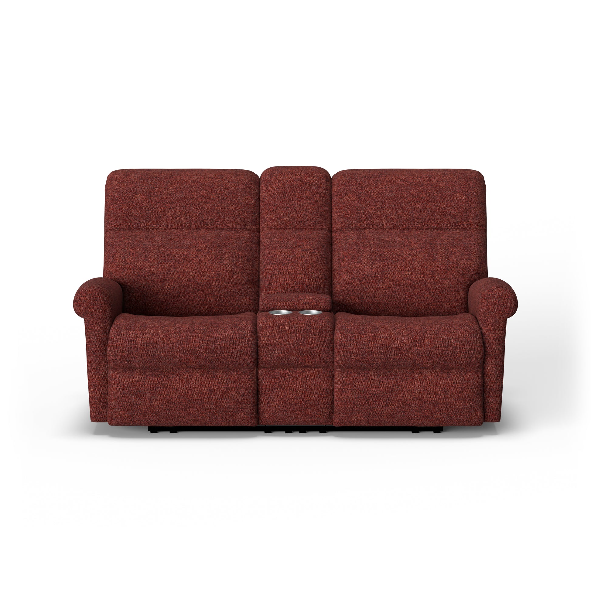Flexsteel Davis Power Reclining Loveseat with Console & Power Headrests
