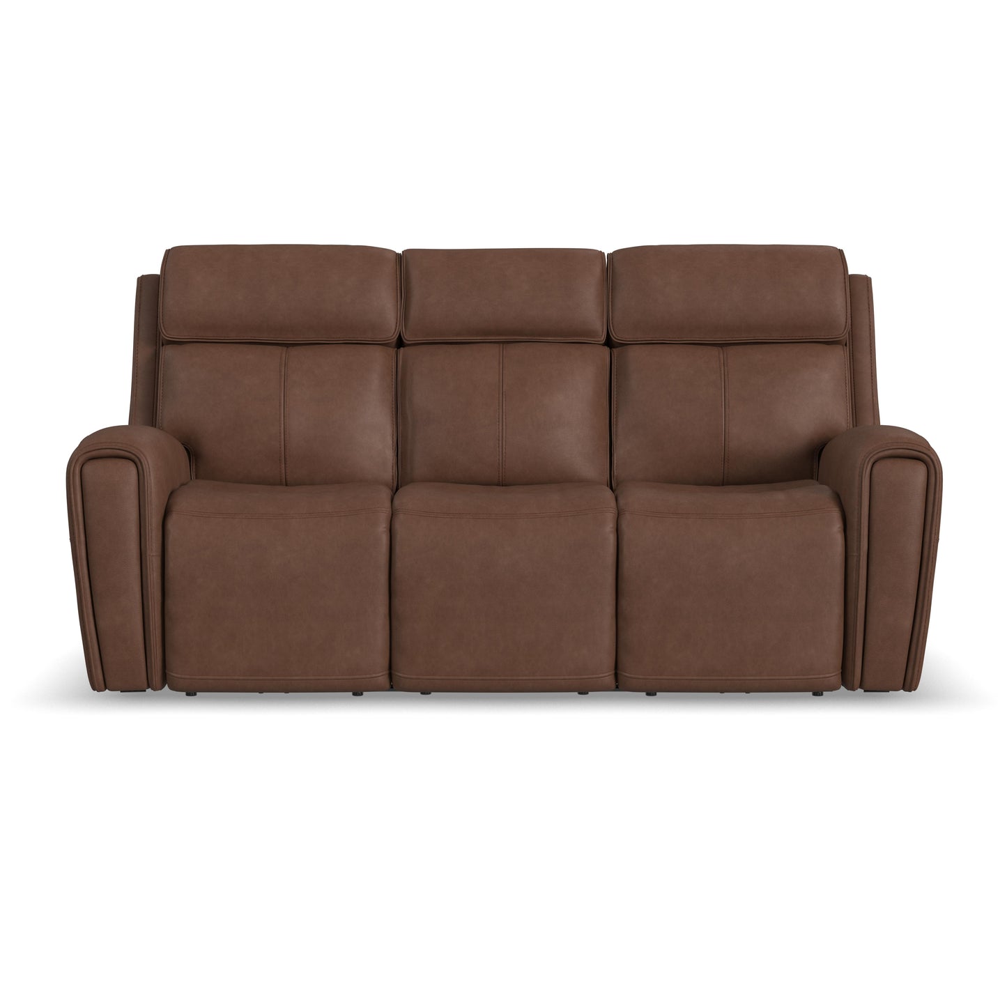 Flexsteel Warren Power Reclining Sofa with Console, Power Headrest & Lumbar