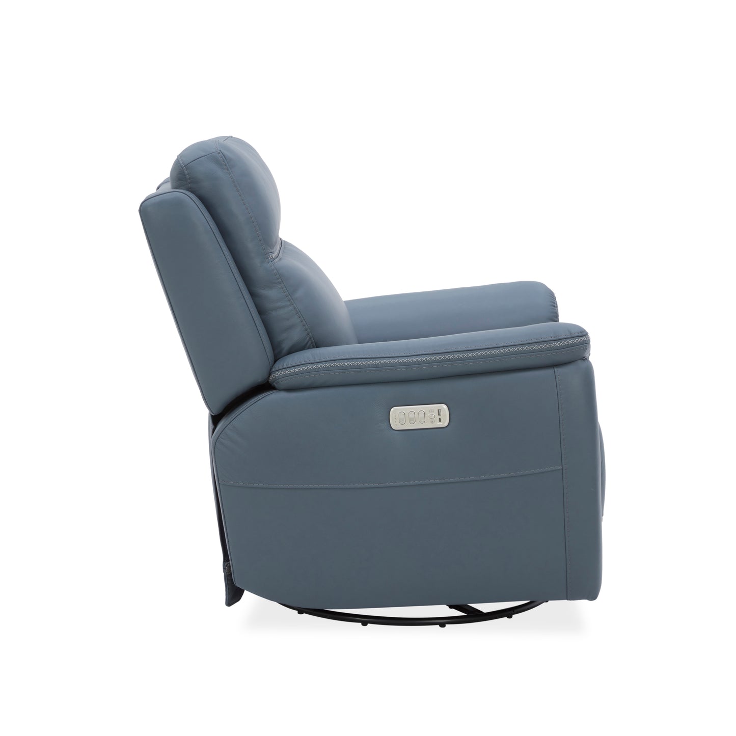 Flexsteel Sawyer Swivel Glider with Power Headrest, Lumbar, Heat & Massage