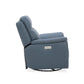 Flexsteel Sawyer Leather Swivel Glider with Power Headrest, Lumbar, Heat & Massage
