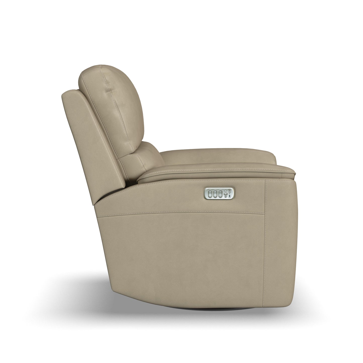 Flexsteel Henry Power Swivel Gliding Recliner with Power Headrest, Lumbar, Heat & Massage