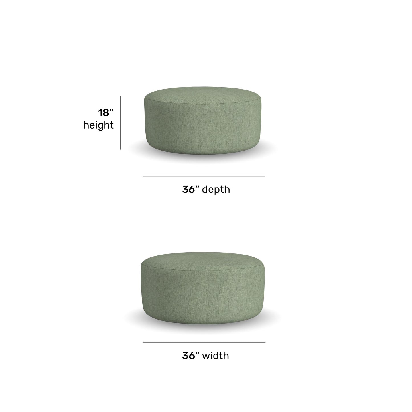 Flexsteel Pouf Cocktail Ottoman