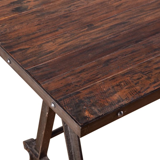 Industrial Teak 66" Gathering Table
