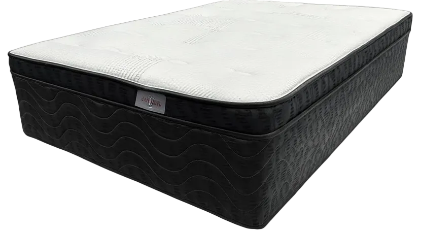 Black and white mattress on a white background