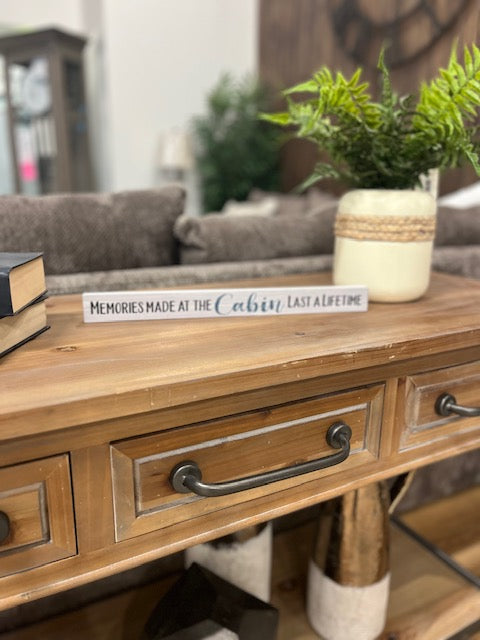 Memories Made at the Cabin Sign