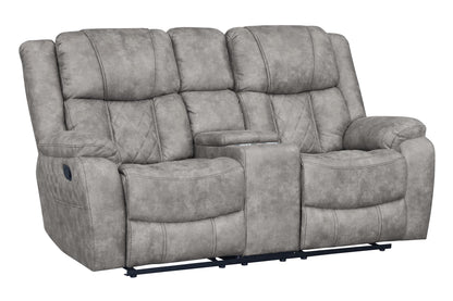 Lux Reclining Console Loveseat