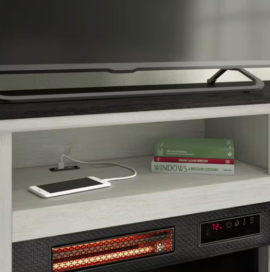 Madeline 54" Media Mantel w/ 23" Electric Fireplace