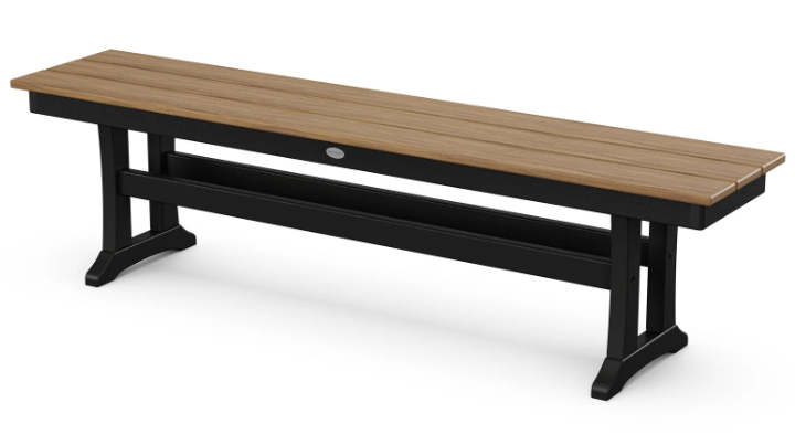 Farmhouse Trestle 65" Bench Two Tone