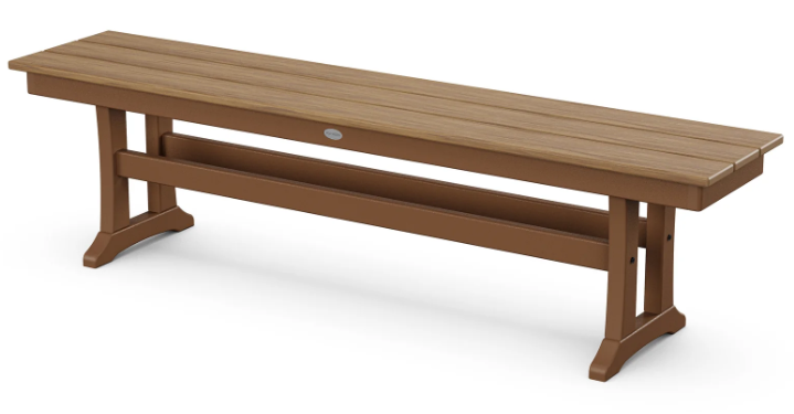 Farmhouse Trestle 65" Bench Two Tone