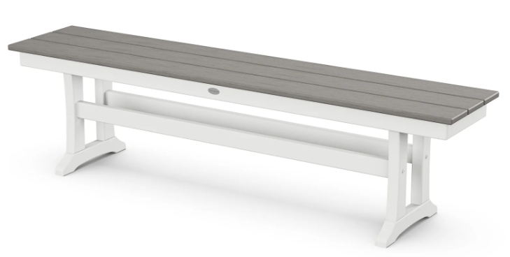 Farmhouse Trestle 65" Bench Two Tone