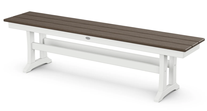Farmhouse Trestle 65" Bench Two Tone